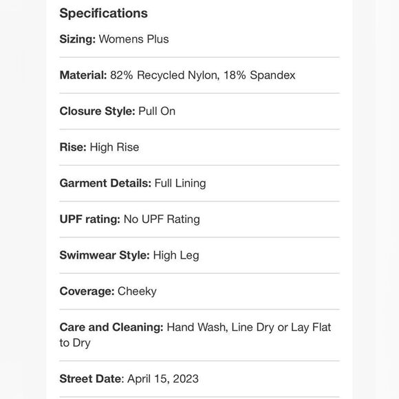 Micro Wave Print Cheeky HighWaist Bikini Bottom FeNoelxTarget MutedGreen NWOT 2X - Picture 6 of 11